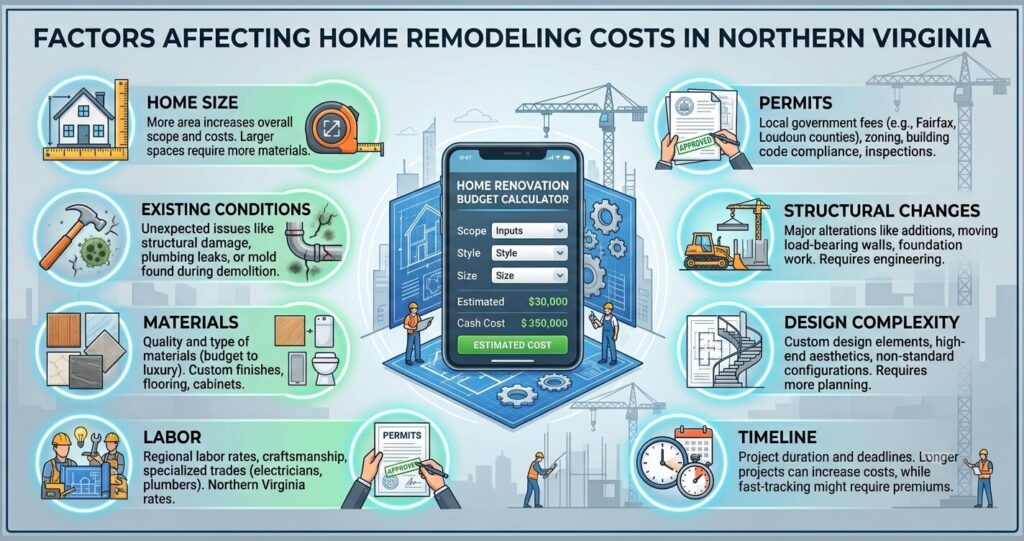 Home Remodeling Financing Northern Virginia: HELOC & Loans Guide (2026) 5 Home remodeling financing Northern Virginia cost factors affecting renovation budgets