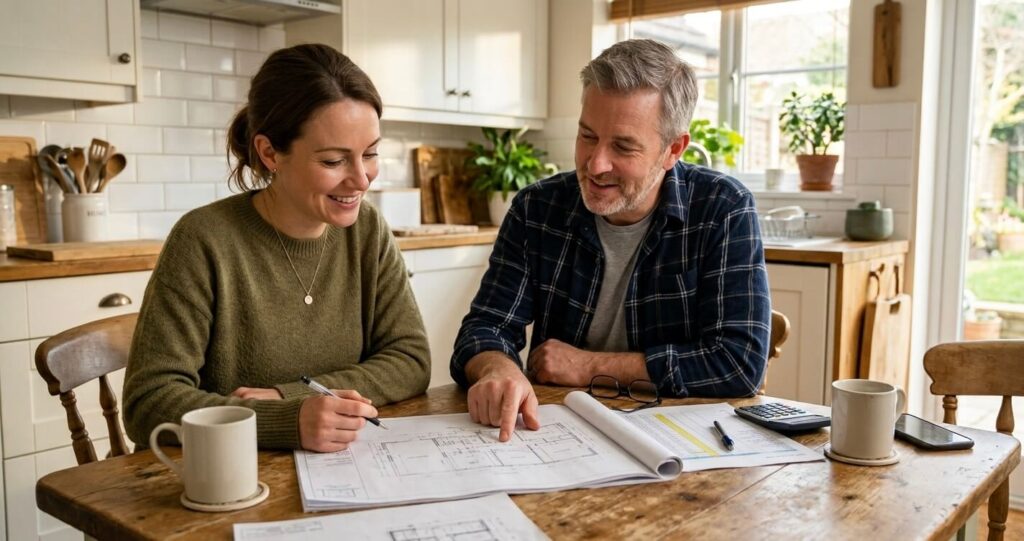Homeowners planning a whole house remodel budget with a Northern Virginia contractor