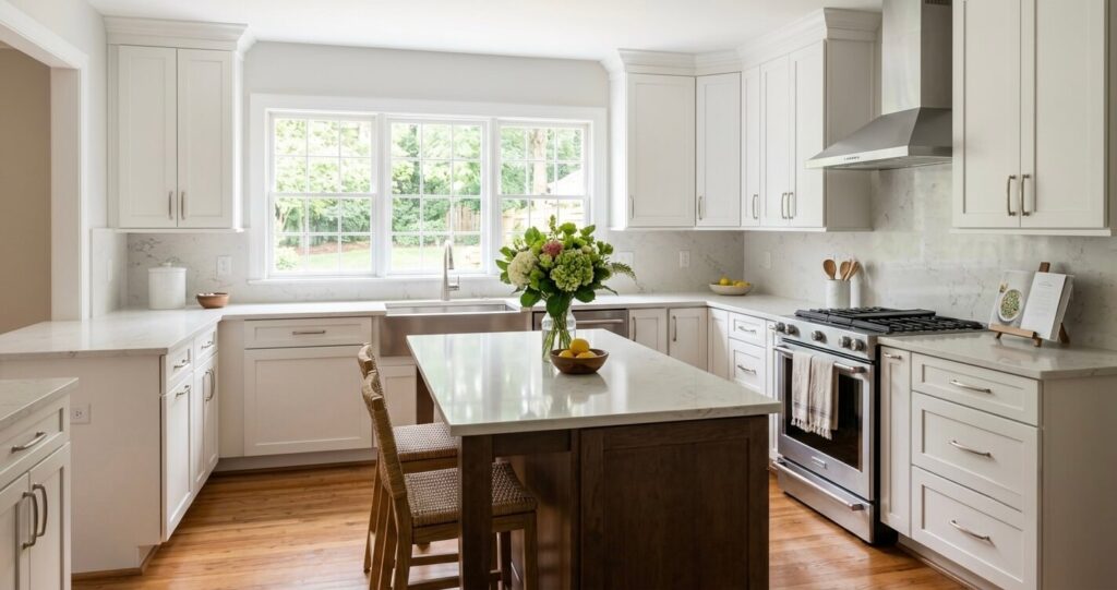 Kitchen remodel before selling Arlington VA – staged updated kitchen