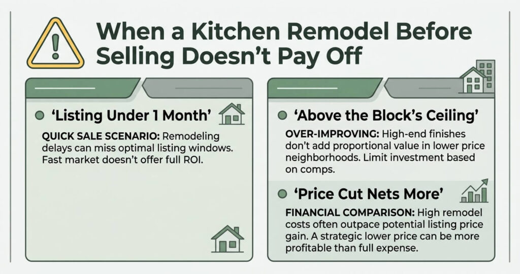 When kitchen remodel before selling Arlington VA doesn’t pay off