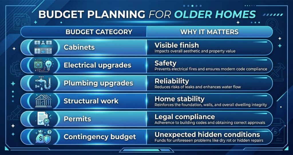 Kitchen remodeling mistakes Alexandria VA contingency budget planning

