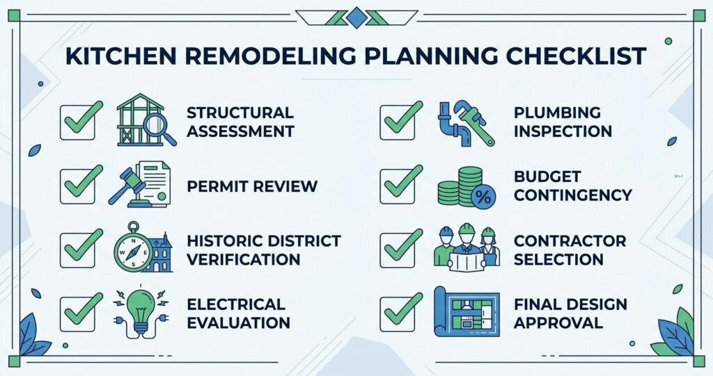 Kitchen remodeling mistakes Alexandria VA planning checklist

