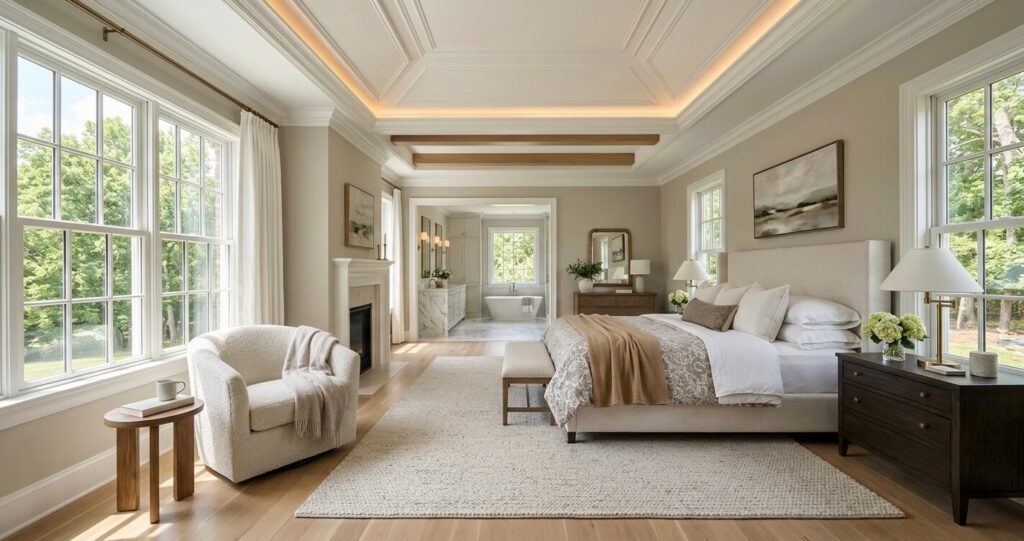 Master suite addition design ideas McLean VA luxury primary suite retreat