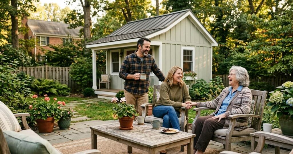 ADU vs Assisted Living Northern Virginia: 2026 Guide 8 Multigenerational family ADU Northern Virginia aging parent