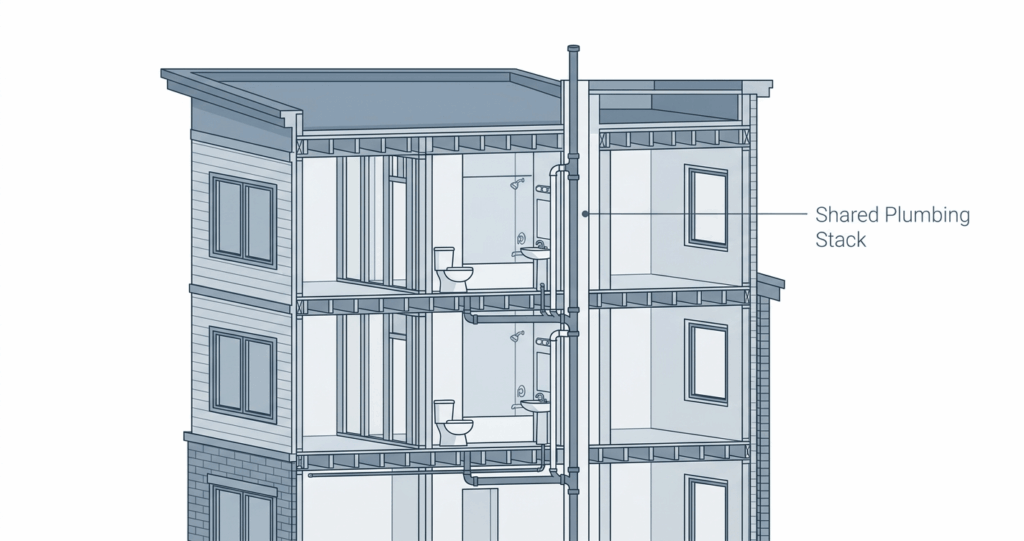 Reston VA condo plumbing stack bathroom remodel cost factor

