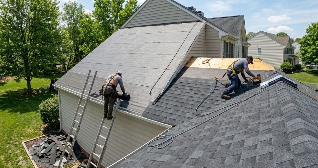 roofing replacement cost Fairfax County VA asphalt shingle