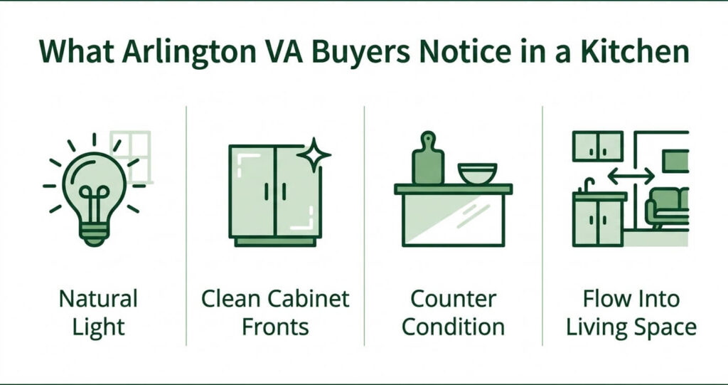 What Arlington VA buyers notice touring a kitchen before selling