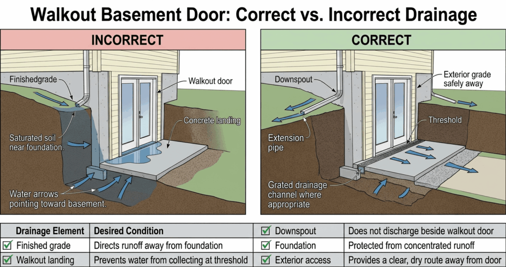 8 Costly Walkout Basement Mistakes Burke VA: Expert Guide 7 Walkout basement mistakes Burke VA walkout door drainage grading and water management