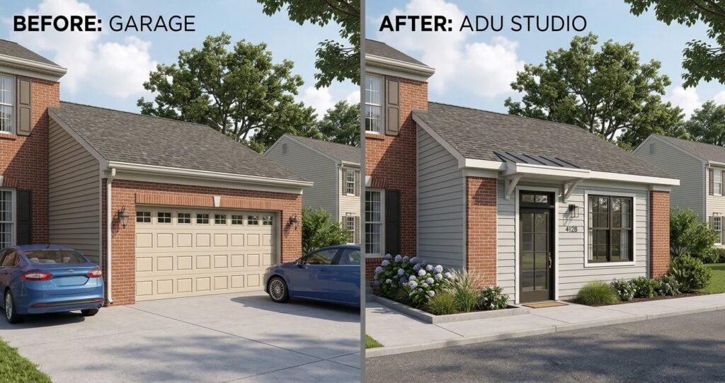 Garage conversion ADU cost Fairfax County Virginia

