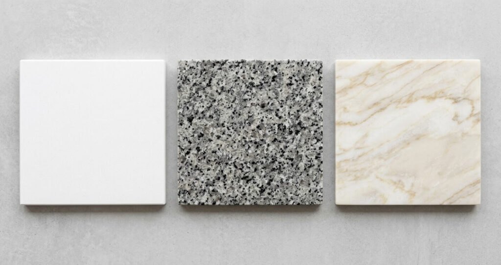 Kitchen countertop cost Northern Virginia — quartz, granite and quartzite comparison