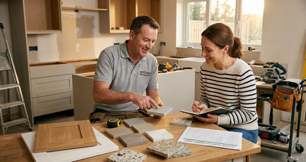 Kitchen Remodeling Contractor: Northern Virginia 9 Kitchen remodeling contractor Northern Virginia showing cabinetry and countertop allowance samples
