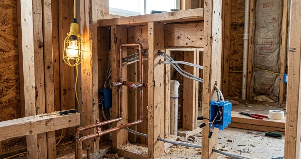 Kitchen Remodeling Contractor: Northern Virginia 7 Plumbing and electrical rough-in during kitchen remodel Northern Virginia contractor