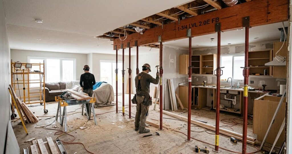 Kitchen Remodeling Contractor: Northern Virginia 4 Structural wall removal for open concept kitchen remodel Northern Virginia contractor