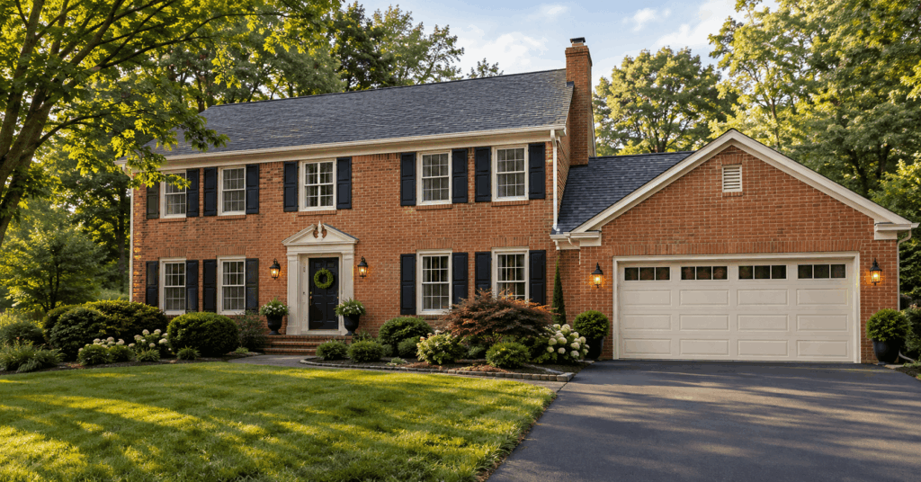 Garage Addition Fairfax County VA: 7 Essential Steps 1 Garage addition Fairfax County VA attached two-car garage matching brick colonial in Northern Virginia