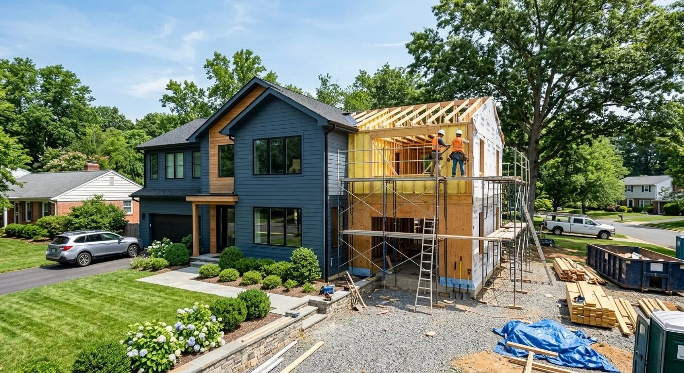 Home addition project in Northern Virginia